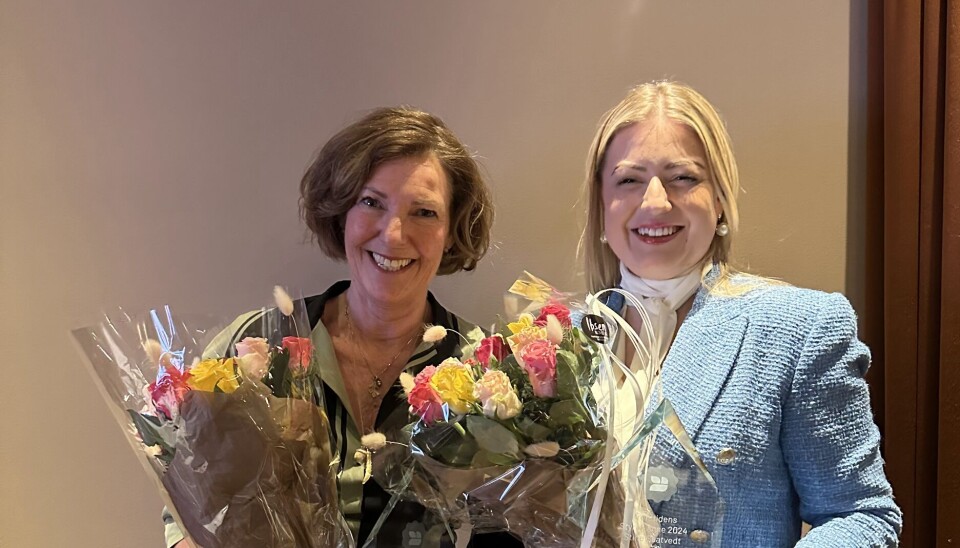 To stolte prisvinnere: Ingelin Drøpping sammen med vinneren av Årets fremtidige styrekvinne, Stine Saatvedt.